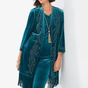 Embellished Velvet Jacket, Matching Tank